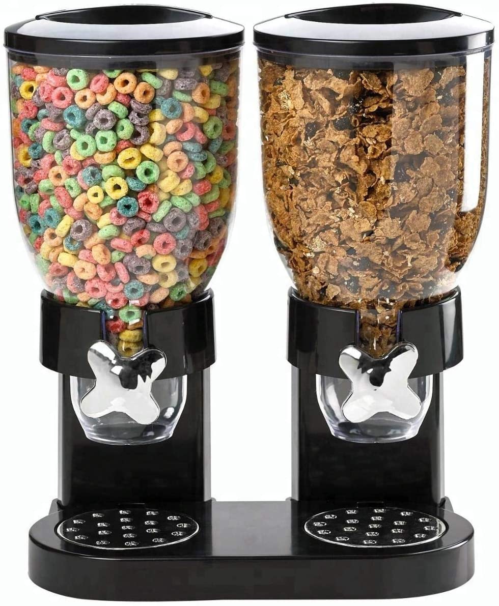 x2 Dry Food and Cereal Dispenser | Black, YIW2/TVNE035F02 XY02